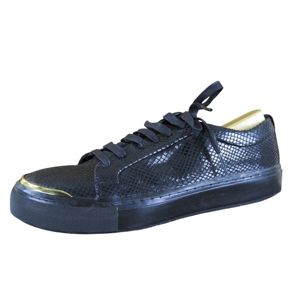 Zara Men's Sneaker Black Leather Size 42 Medium Used 2025
